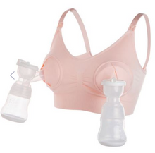 Hands Free Pumping & Nursing Bra - Pink (Unpadded)