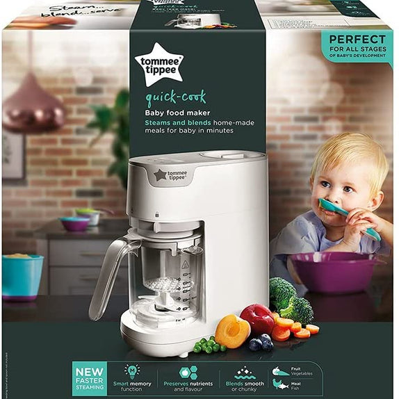 Tommee Tippee Quick Cook Baby Food Steamer Blender - white - MamaApp