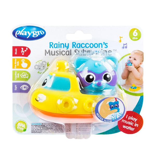 Playgro Rainy Raccoon's Musical Submarine