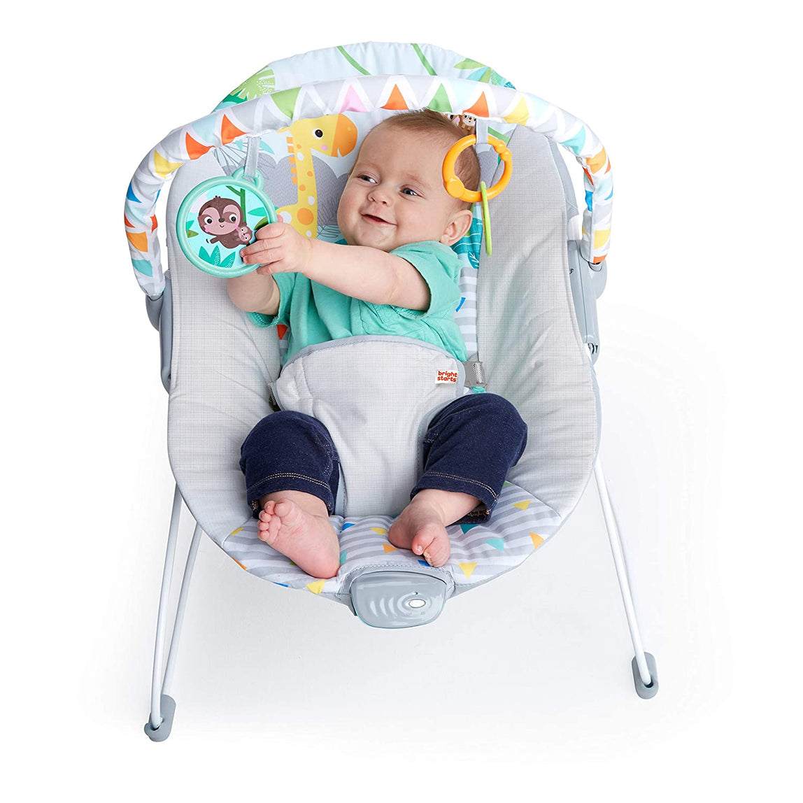 Bright Starts Safari Fun Vibrating Bouncer - MamaApp
