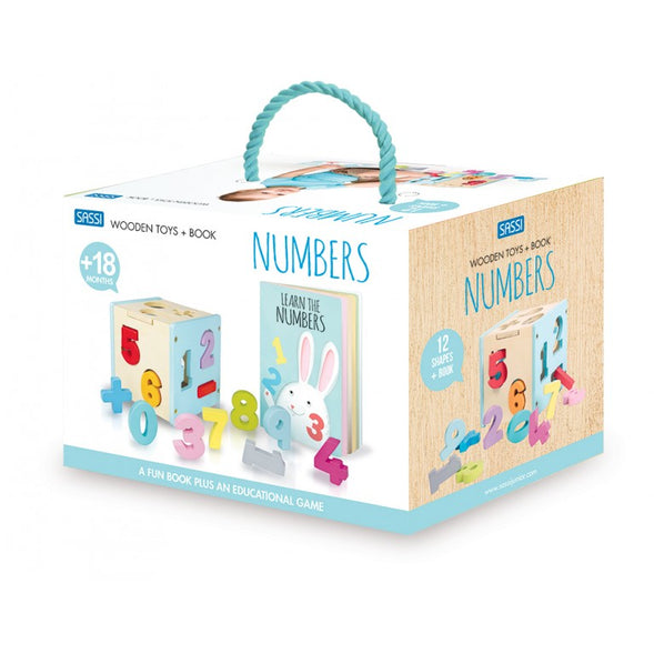 Sassi Junior Numbers Wooden Toys + Book
