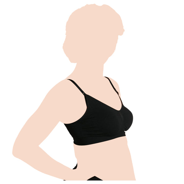 Carriwell Seamless Original Maternity & Nursing Bra - Black