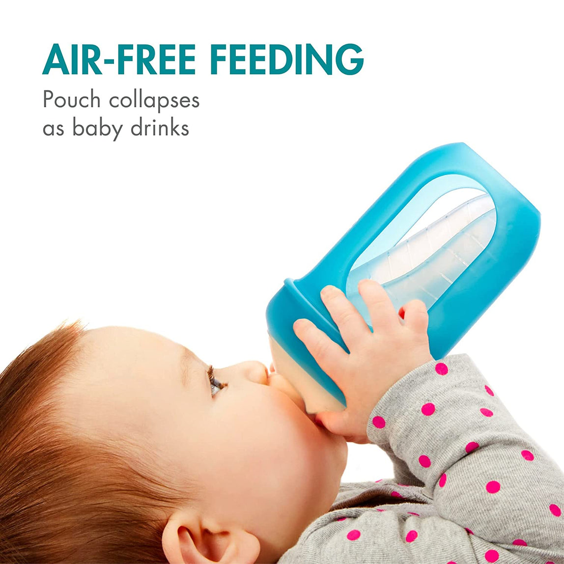Tomy Boon Nursh Silicone Pouch Bottles (3 Pack) - MamaApp