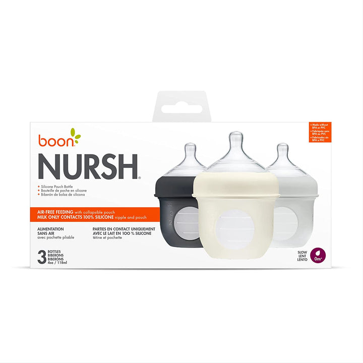 Tomy Boon Nursh Silicone Pouch Bottles (3 Pack)