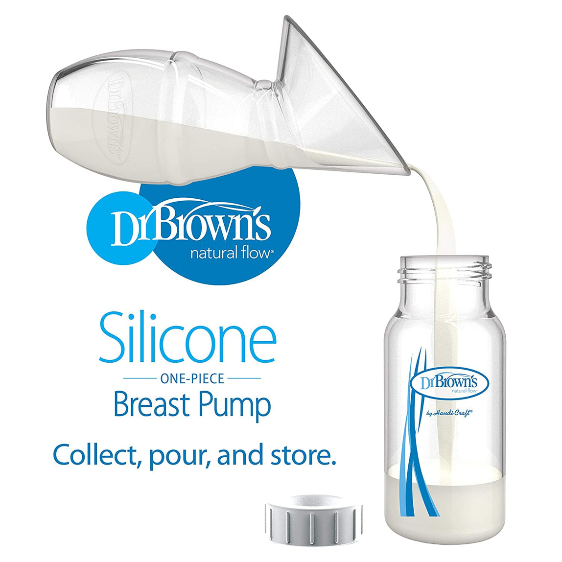 Dr. Brown's Silicone Breast Pump with Options + Anti-Colic Bottle and Travel Bag - MamaApp