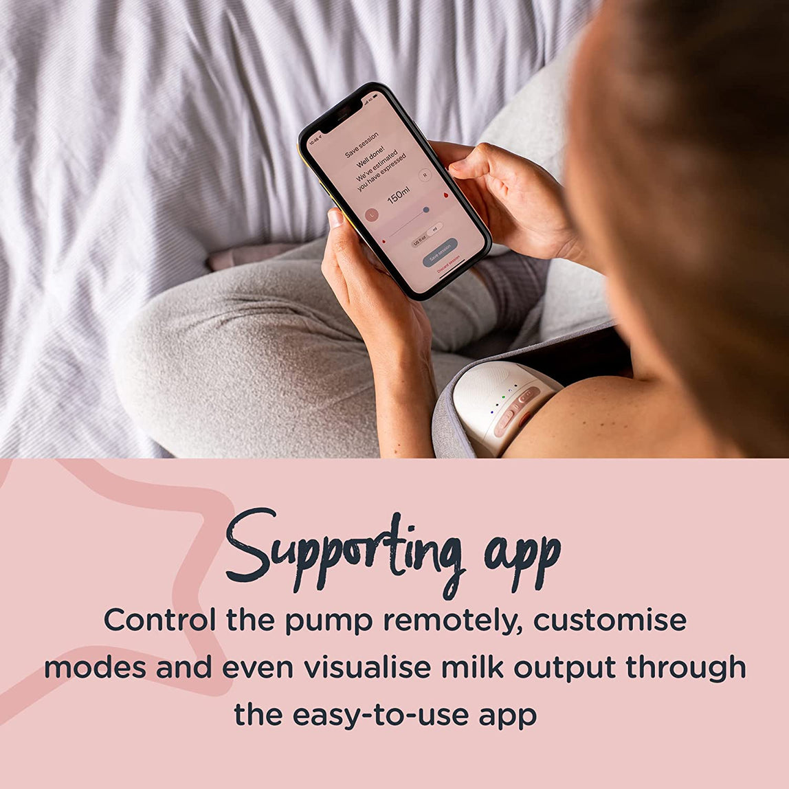 Tommee Tippee Made For Me Single Electric Wearable Breast Pump - MamaApp