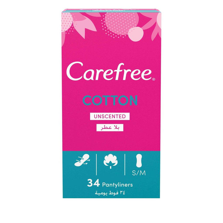 Carefree Cotton Single Wrapped Unscented Pantyliners