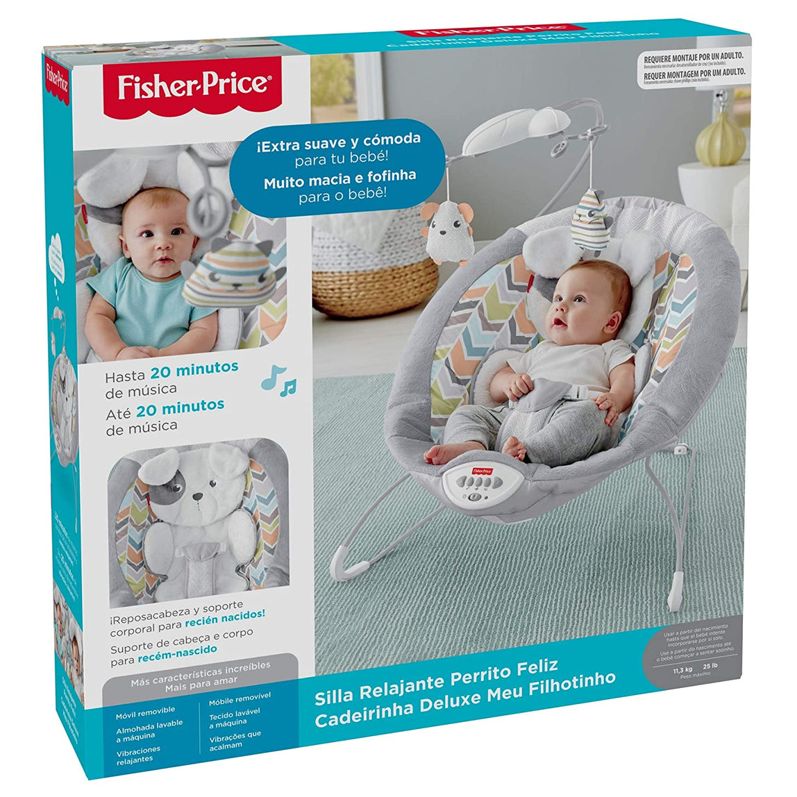 Fisher Price Snugapuppy Deluxe Bouncer - MamaApp