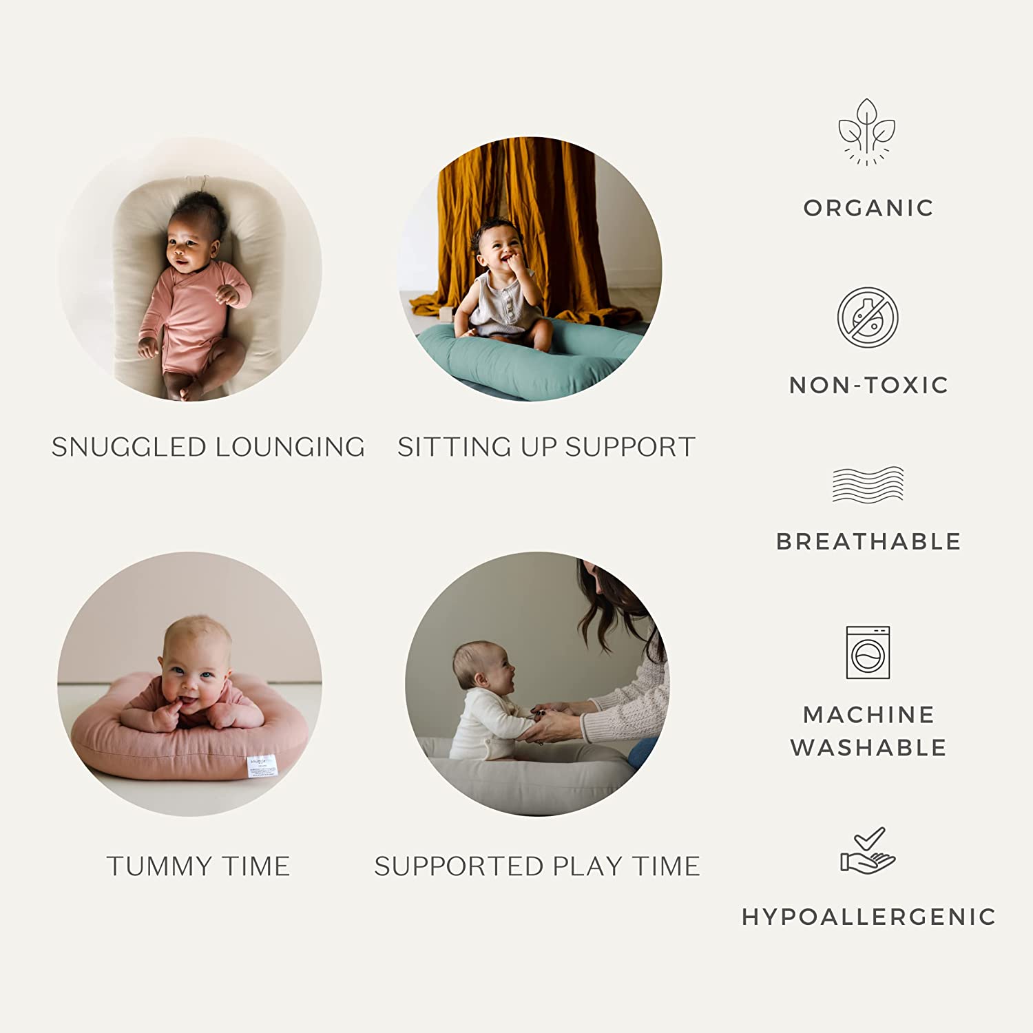 Snuggle Me Organic Bare Infant Lounger