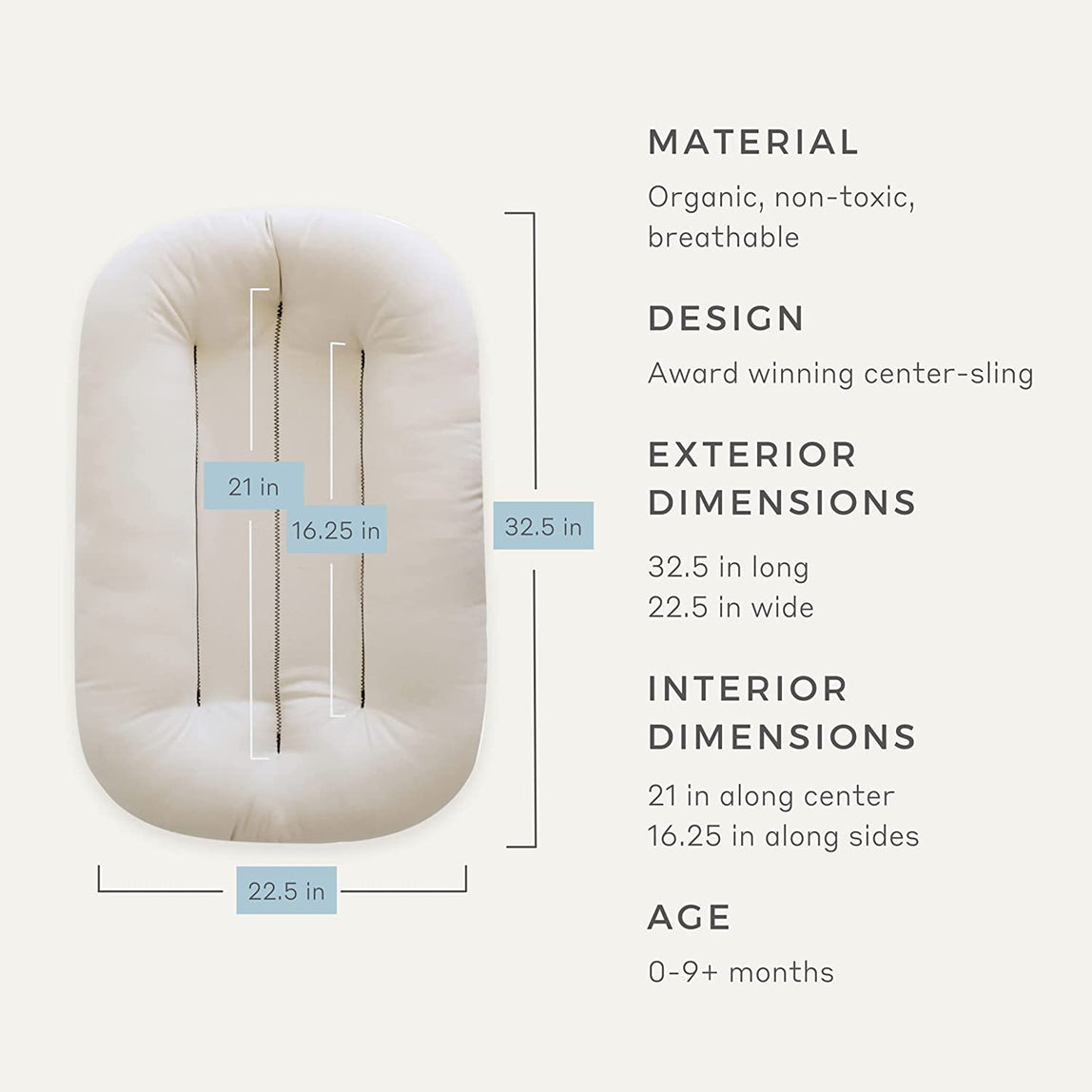 Snuggle Me Organic Bare Infant Lounger - MamaApp
