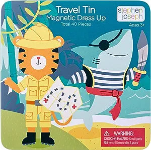 Stephen  Joseph Travel Tin Magnetic Dress up Doll