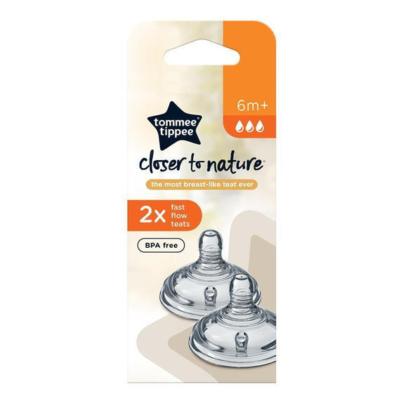Tommee Tippee Closer to Nature  2X FAST FLOW TEAT - MamaApp