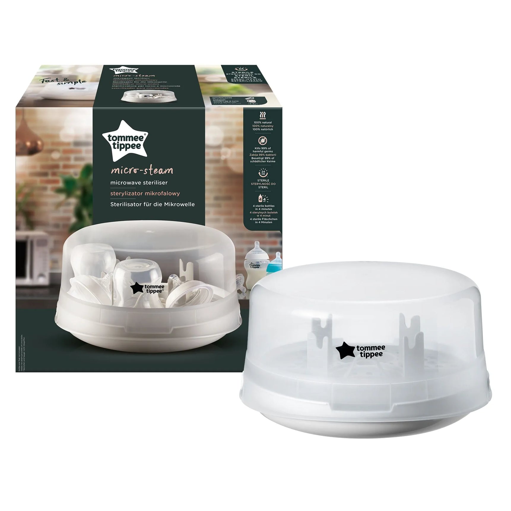 Tommee Tippee Closer to Nature Microwave Steam Steriliser - MamaApp