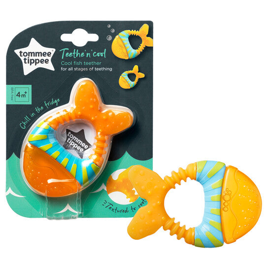 Tommee Tippee Teethe n Cool Waterfilled Teether, (4 months +) - Orange