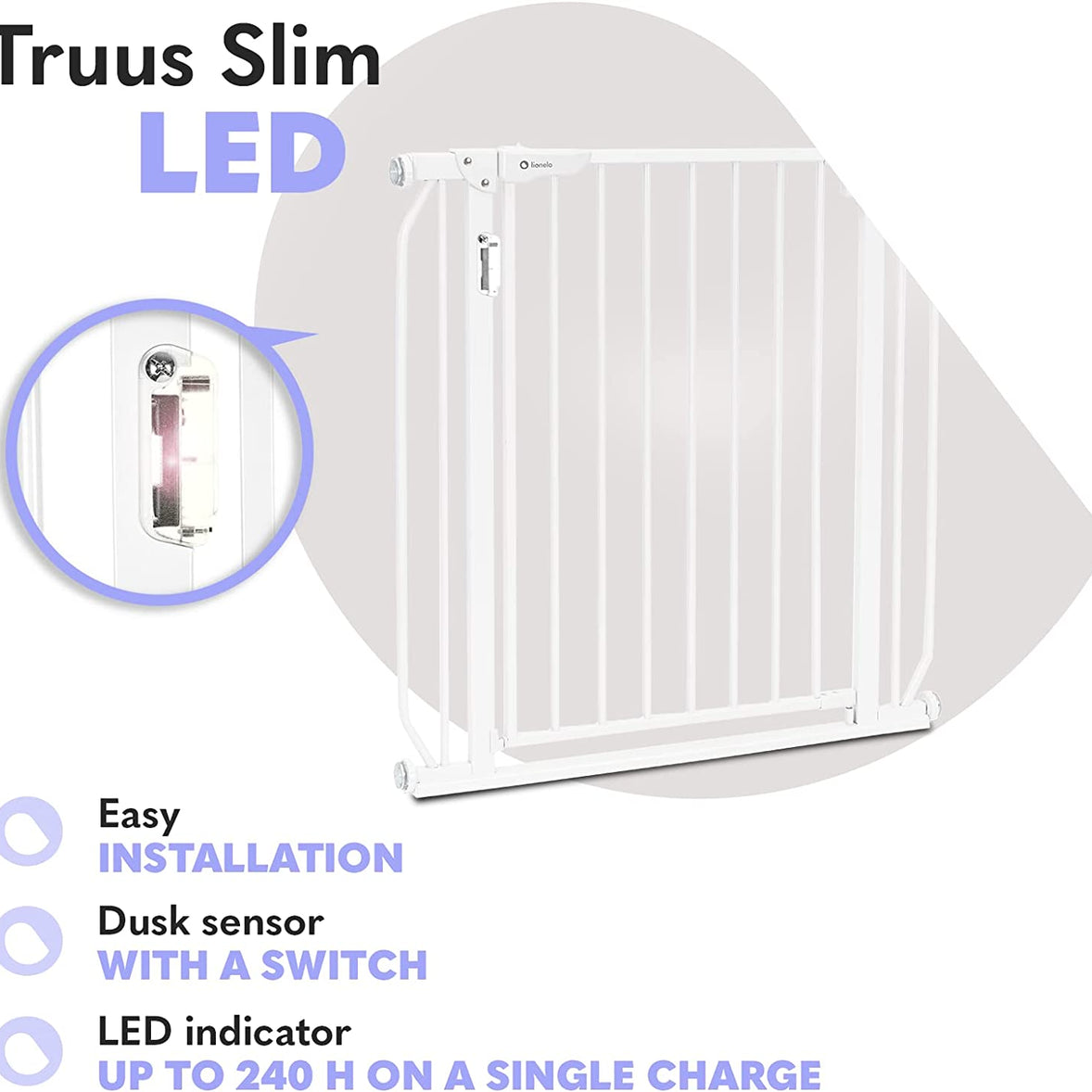 Lionelo Truus Slim Led Baby Gate