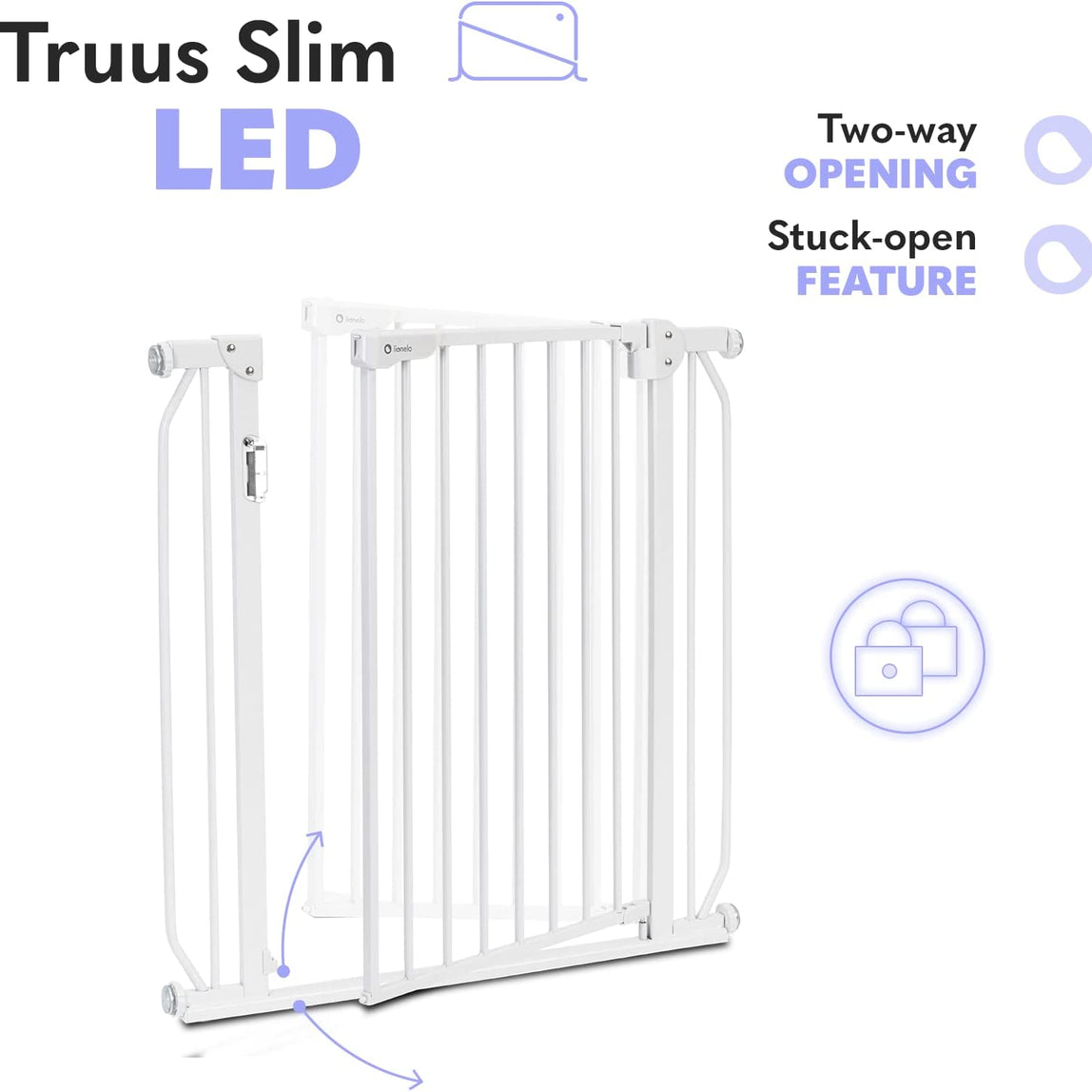 Lionelo Truus Slim Led Baby Gate - MamaApp