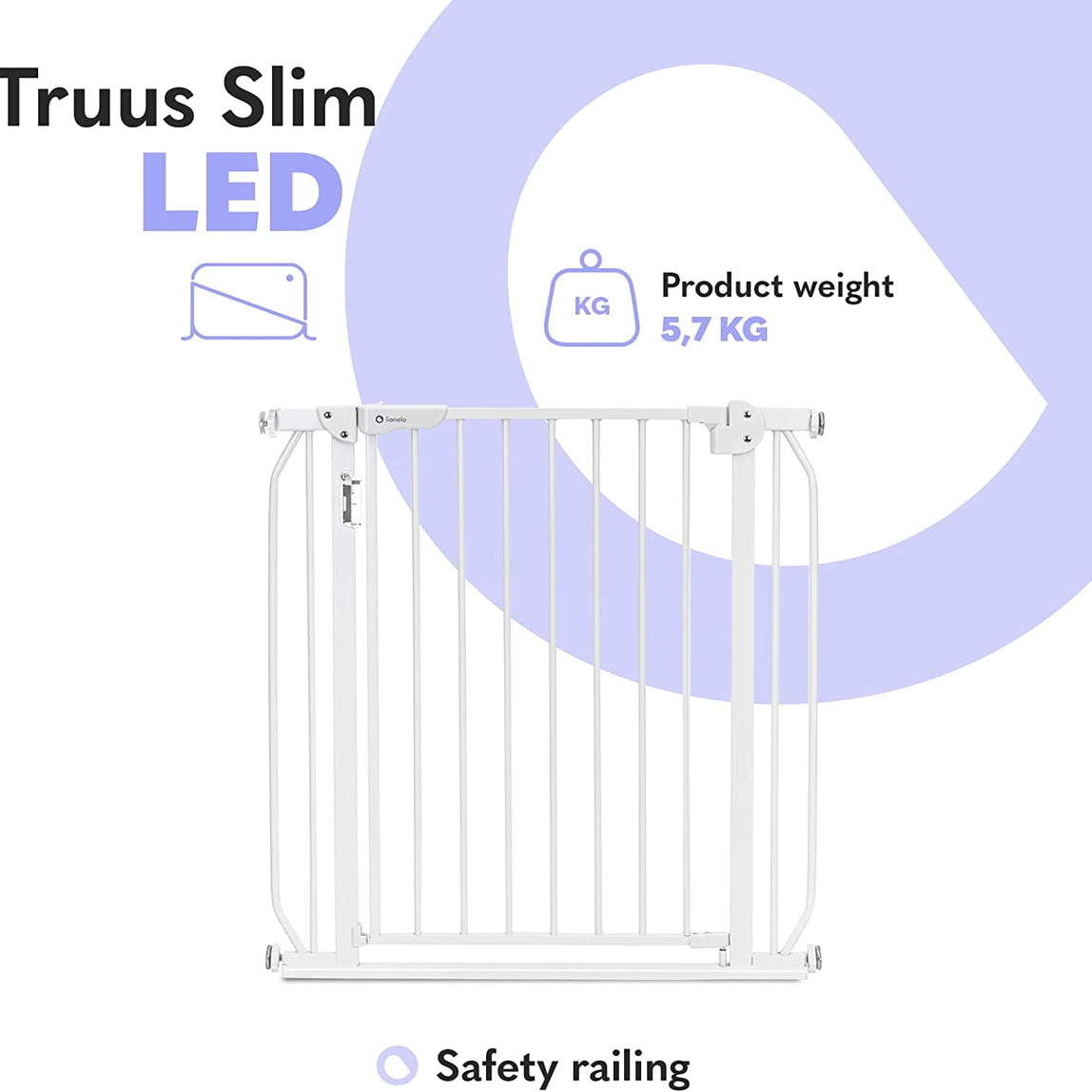 Lionelo Truus Slim Led Baby Gate - MamaApp