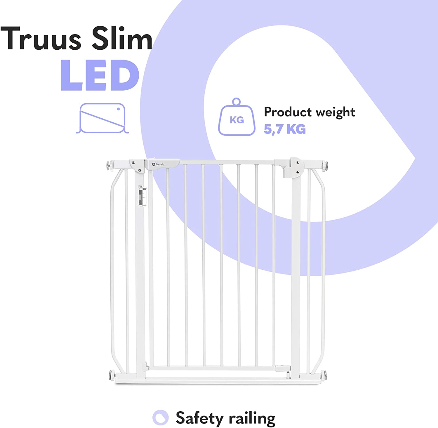 Lionelo Truus Slim Led Baby Gate