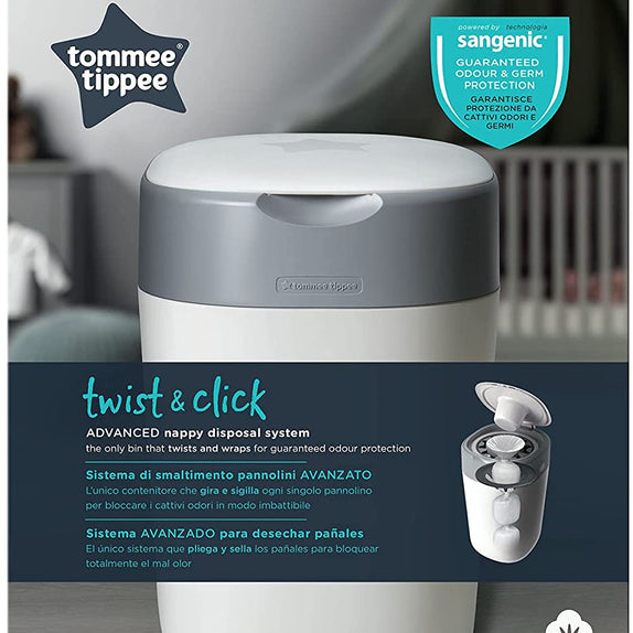 Tommee Tippee Twist & Click Advance Nappy Bin - MamaApp