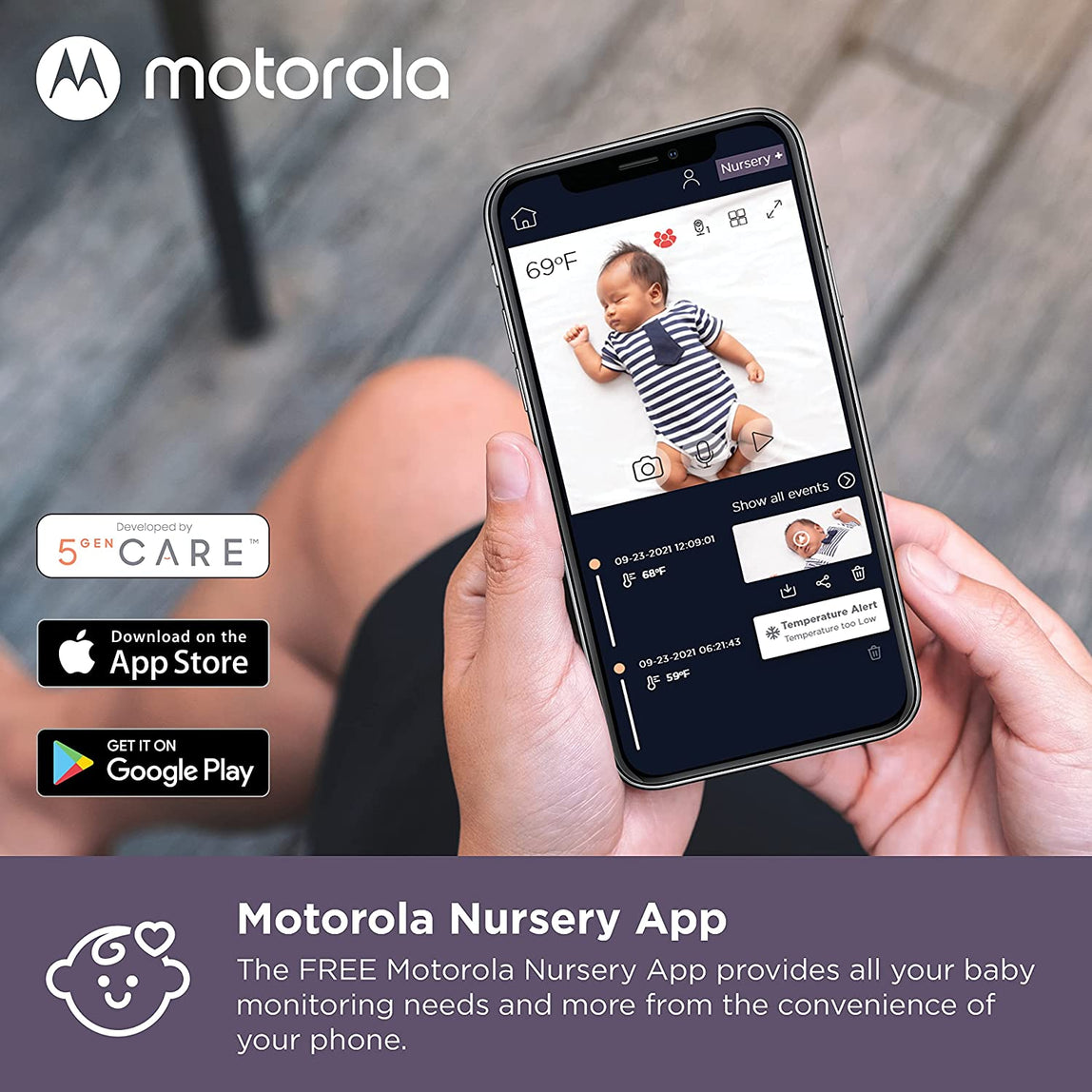 Motorola 4.3" Wi-fi Video Baby Monitor VM44 Connect - MamaApp