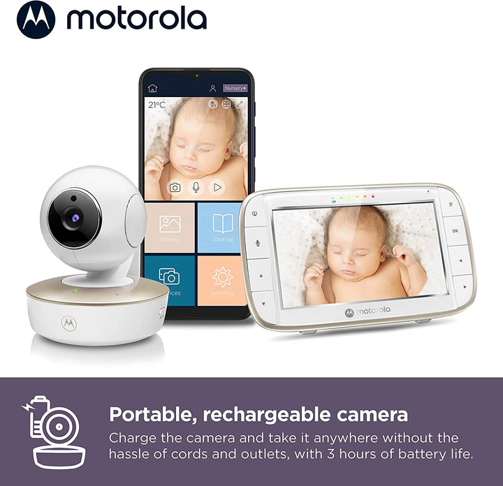 Motorola 5.0" Portable Video Baby Monitor VM855 Connect