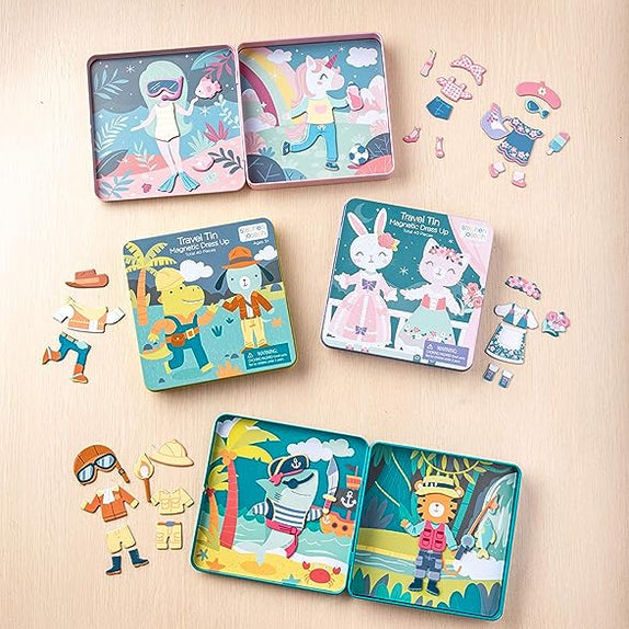 Stephen  Joseph Travel Tin Magnetic Dress up Doll - MamaApp