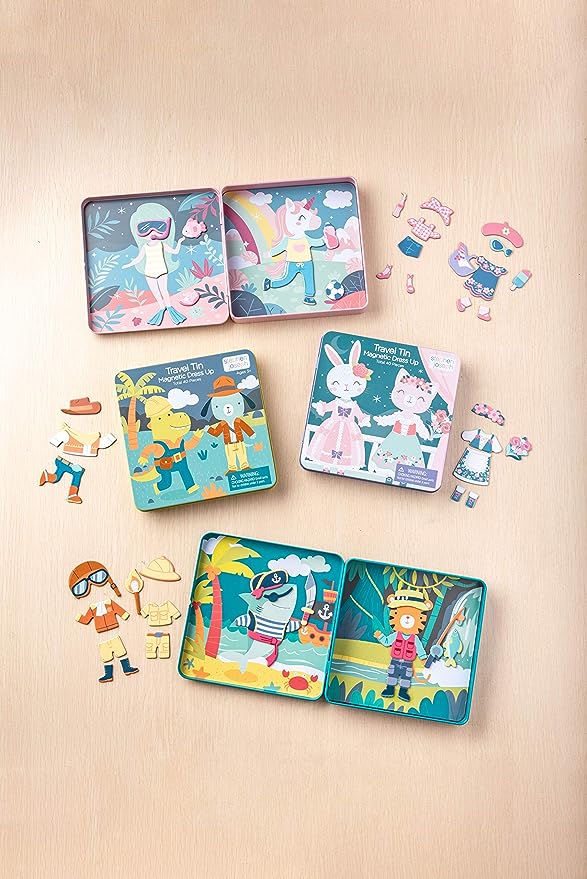 Stephen  Joseph Travel Tin Magnetic Dress up Doll