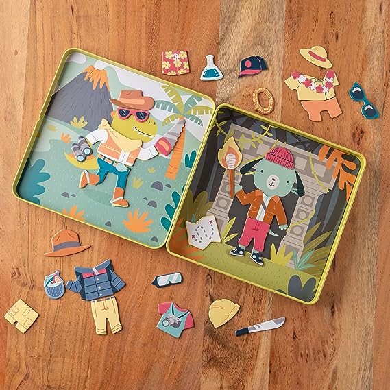 Stephen  Joseph Travel Tin Magnetic Dress up Doll