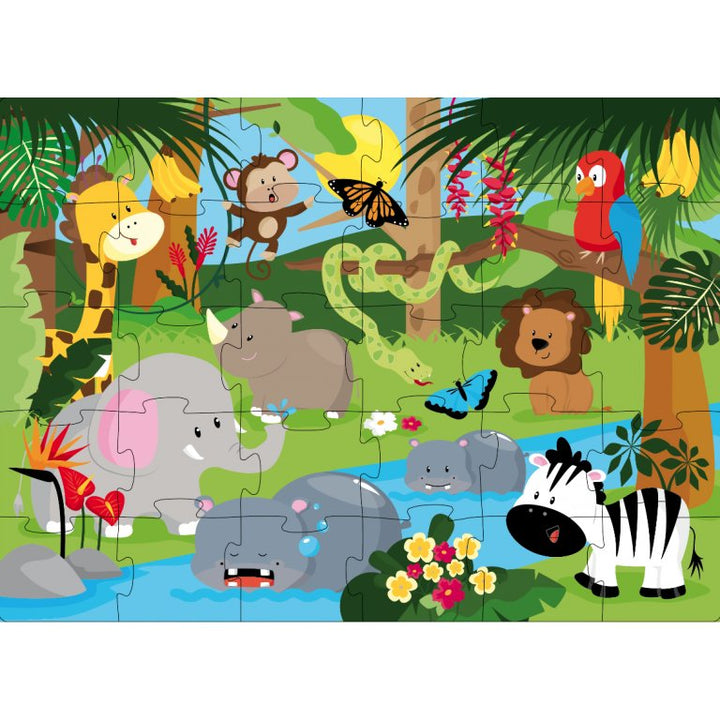 Sassi Junior Jungle Animals Book & Puzzle